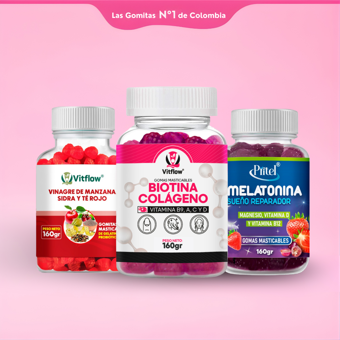 Kit de gomitas para belleza, sueño y salud