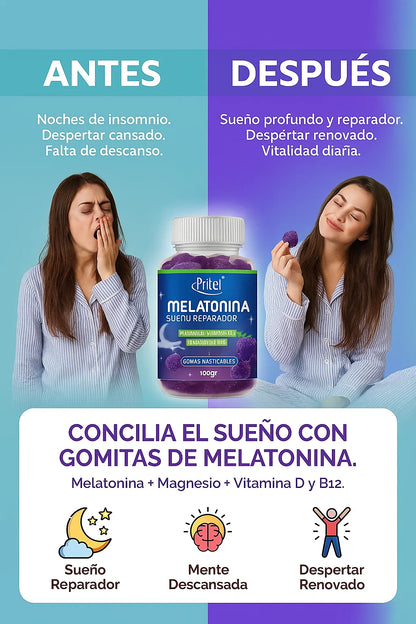 Gomitas de melatonina 2x1